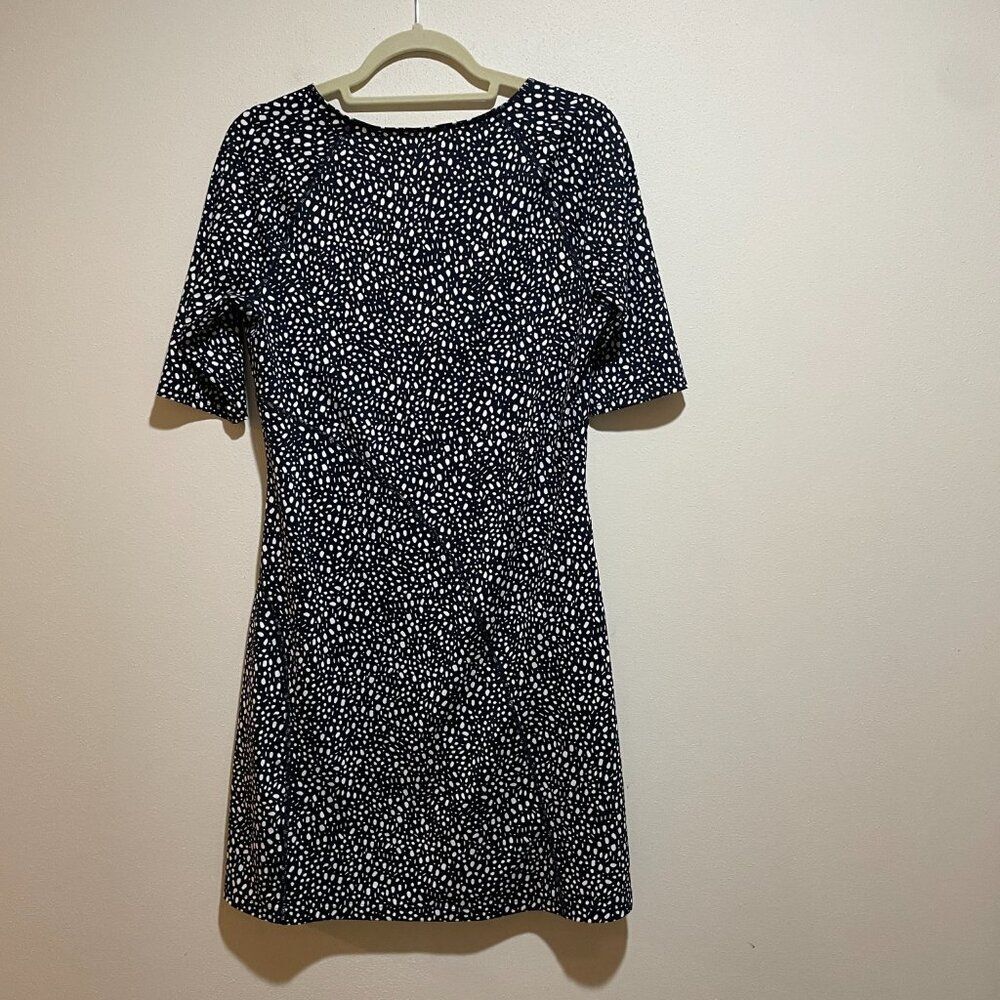 Title Nine Size M Sayonara Cafe Sleeve Black White Dot Dress 3/4 Sleeve - Picture 9 of 11